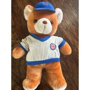 Chicago Cubs MLB Vintage Pinstripe Jersey Plush Teddy Bear Brown 11"